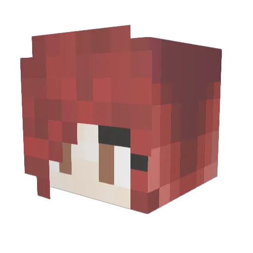 Kierhn Minecraft avatar head, 3D render