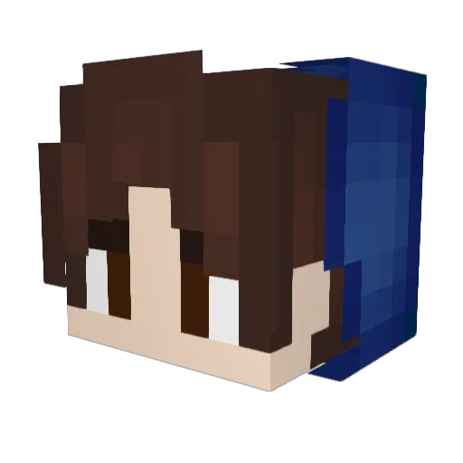 Kieropie Minecraft avatar head, 3D render