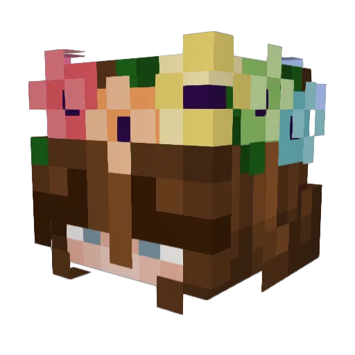 Kierstentheowl Minecraft avatar head, 3D render