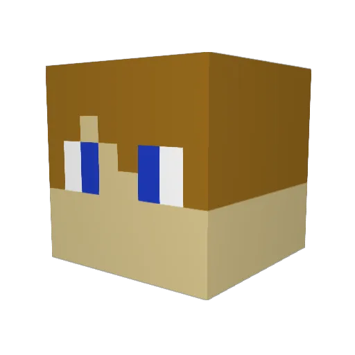 Kiesel11 Minecraft avatar head, 3D render