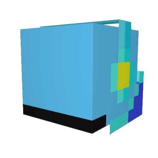 Kieszeq Minecraft avatar head, 3D render