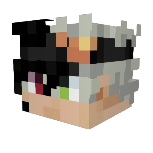 Kietan Minecraft avatar head, 3D render