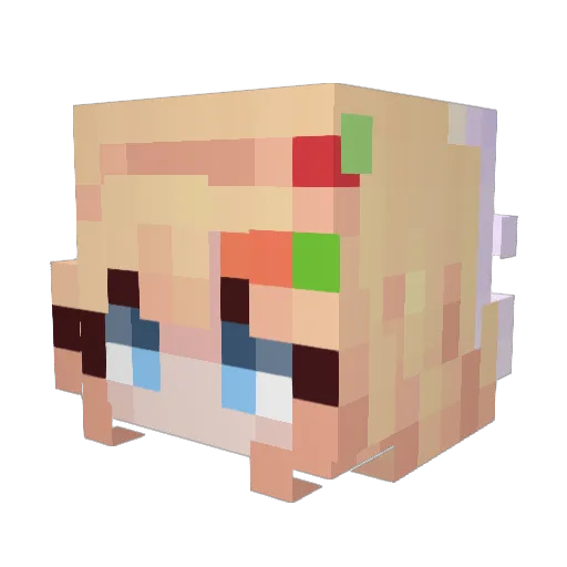 Kietara Minecraft avatar head, 3D render