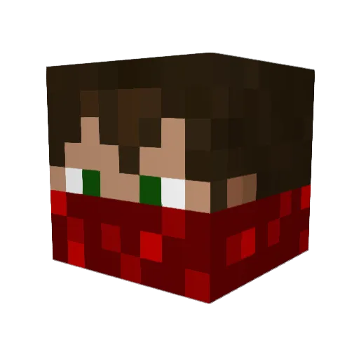 Kietax Minecraft avatar head, 3D render