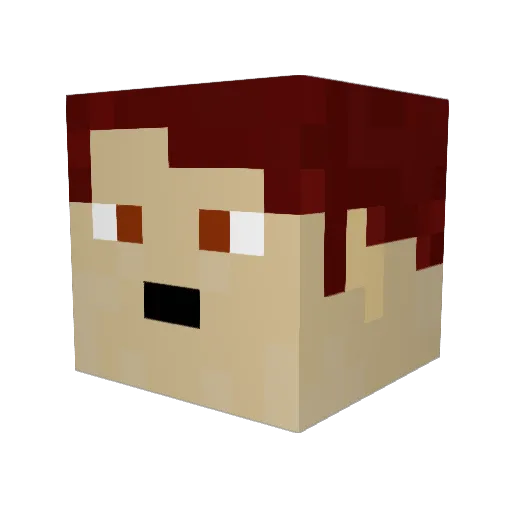 Kievg8 Minecraft avatar head, 3D render