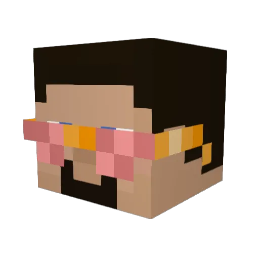 Kieyocks Minecraft avatar head, 3D render