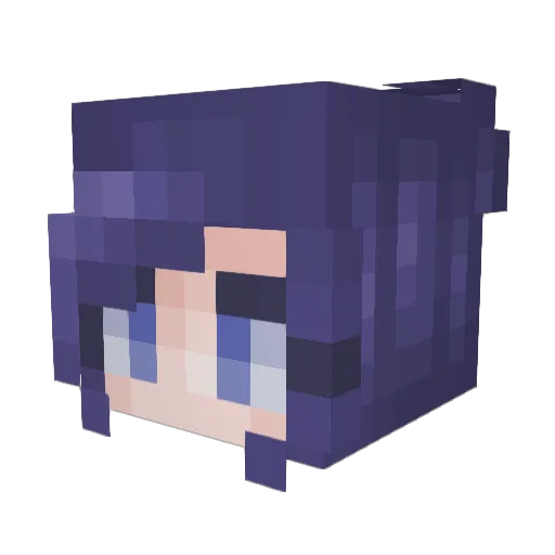 Kiffla Minecraft avatar head, 3D render