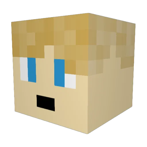 Kiggarin Minecraft avatar head, 3D render