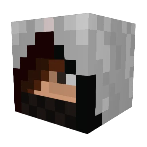 Kightlybuilder Minecraft avatar head, 3D render