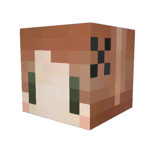 Kigumin Minecraft avatar head, 3D render