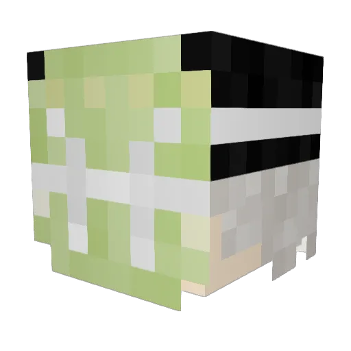 Kigutku Minecraft avatar head, 3D render
