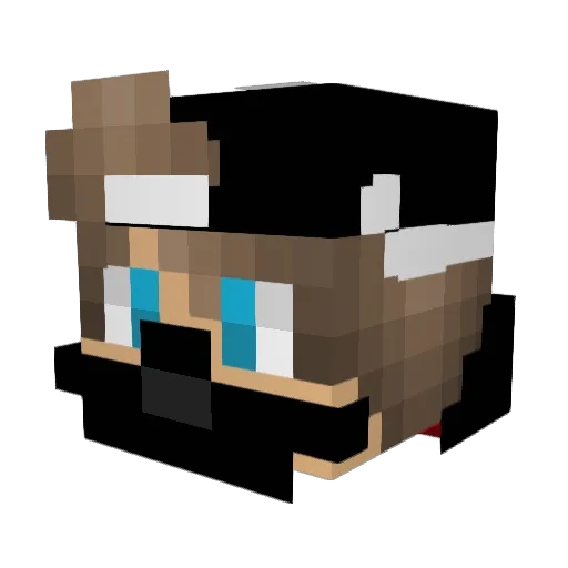 Kigzb Minecraft avatar head, 3D render