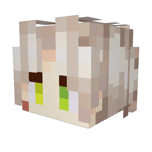 Kihtou Minecraft avatar head, 3D render