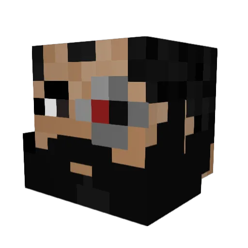 Kihuyi Minecraft avatar head, 3D render