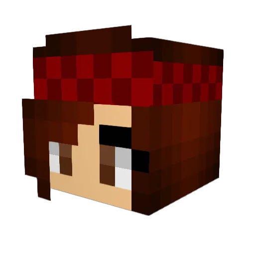 Kihya Minecraft avatar head, 3D render