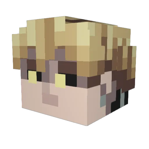 Kii_non Minecraft avatar head, 3D render