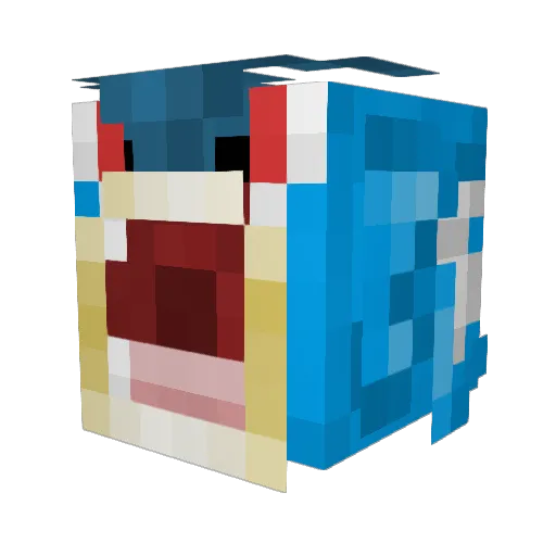 KiickerZ Minecraft avatar head, 3D render