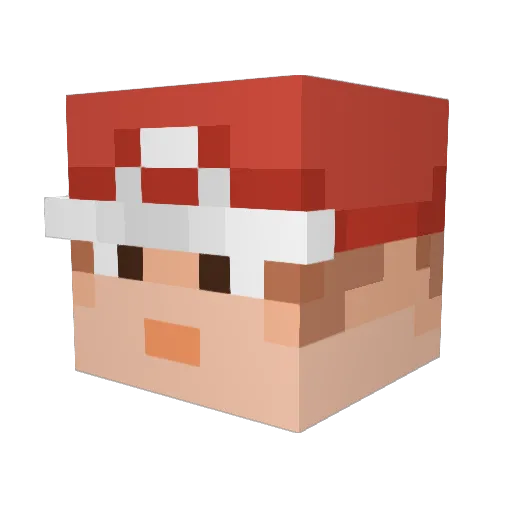 Kiierson Minecraft avatar head, 3D render