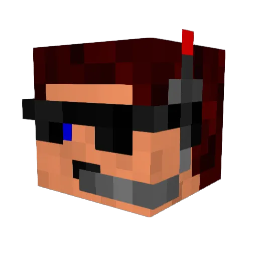 Kiiiinq_ Minecraft avatar head, 3D render
