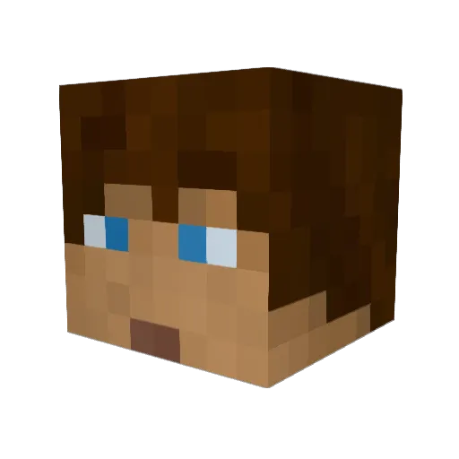 KiiingBoo Minecraft avatar head, 3D render