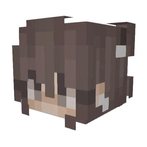 Kiikio Minecraft avatar head, 3D render