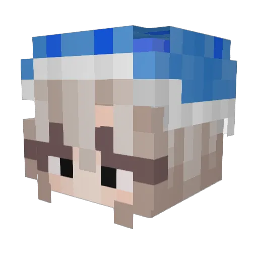 Kiingdaz Minecraft avatar head, 3D render
