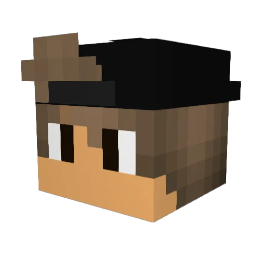 Kiinzy Minecraft avatar head, 3D render