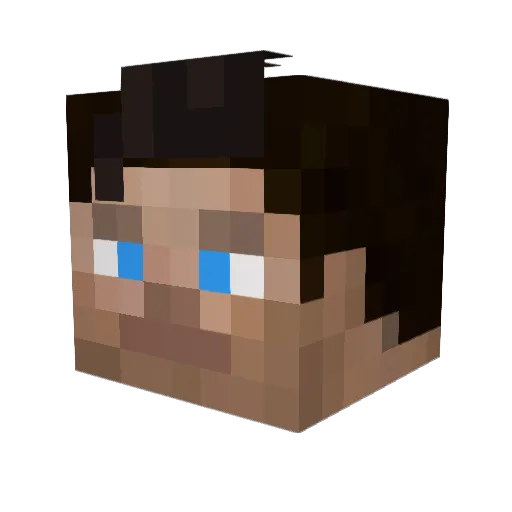 Kiirbles Minecraft avatar head, 3D render