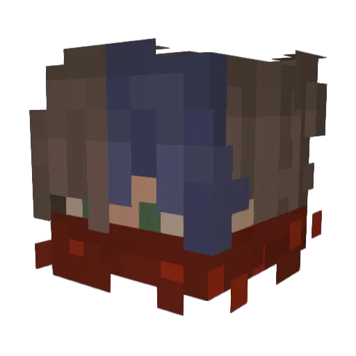 Kiiro98 Minecraft avatar head, 3D render