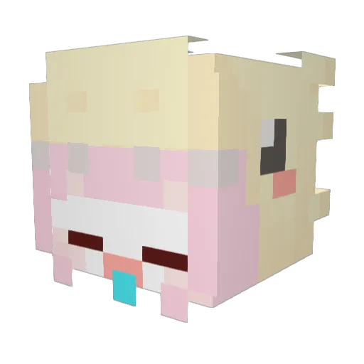 KiiroDAYO Minecraft avatar head, 3D render