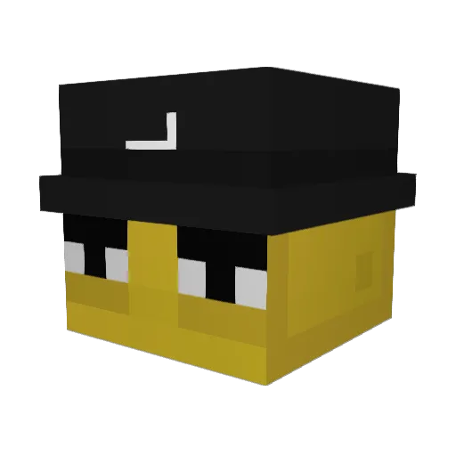 Kiirostacio Minecraft avatar head, 3D render