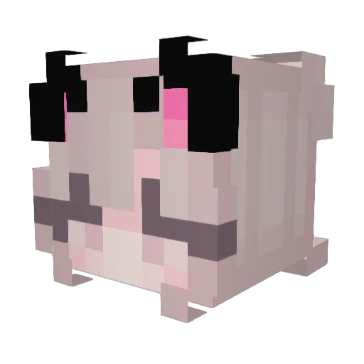 KiitoXP Minecraft avatar head, 3D render