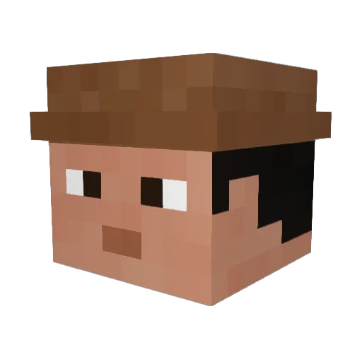Kiitoksia Minecraft avatar head, 3D render