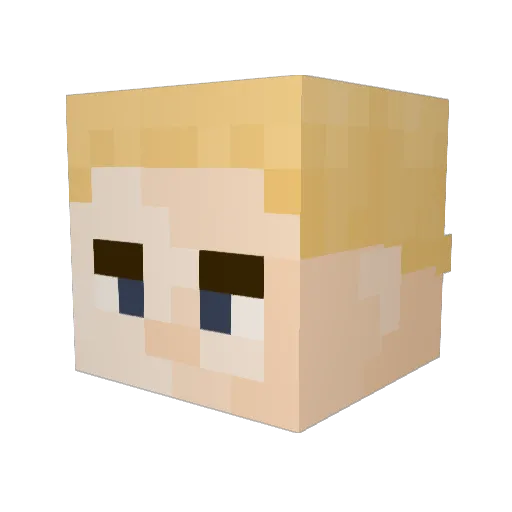 Kij_Spirit Minecraft avatar head, 3D render