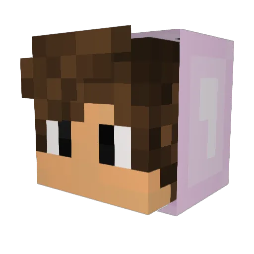 Kijaba Minecraft avatar head, 3D render