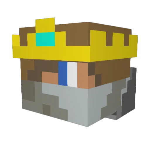 Kijak Minecraft avatar head, 3D render