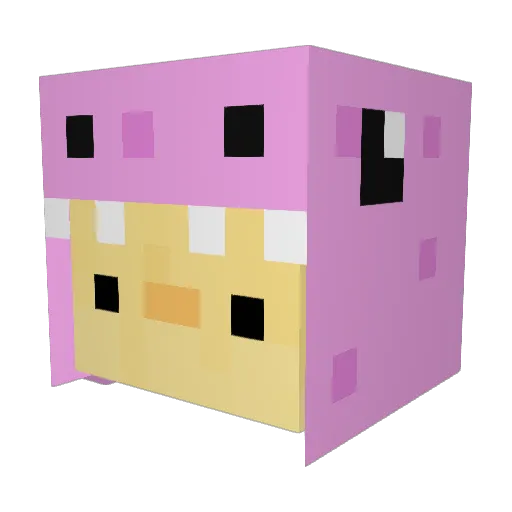 Kijanks Minecraft avatar head, 3D render