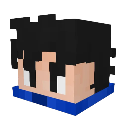 Kijidokuta Minecraft avatar head, 3D render