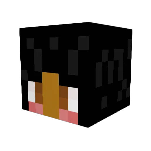 KijoKandi Minecraft avatar head, 3D render