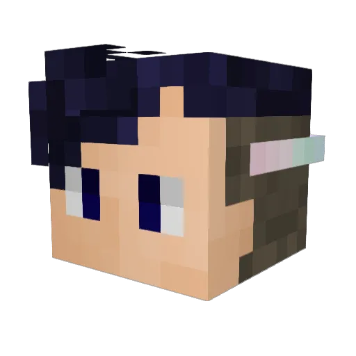 Kijonn Minecraft avatar head, 3D render