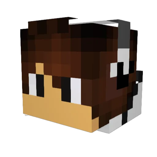 KikaGTO Minecraft avatar head, 3D render