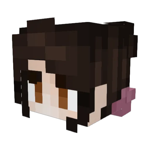 Kikabea123 Minecraft avatar head, 3D render