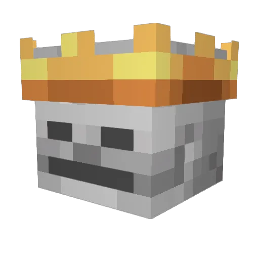 Kikabin Minecraft avatar head, 3D render