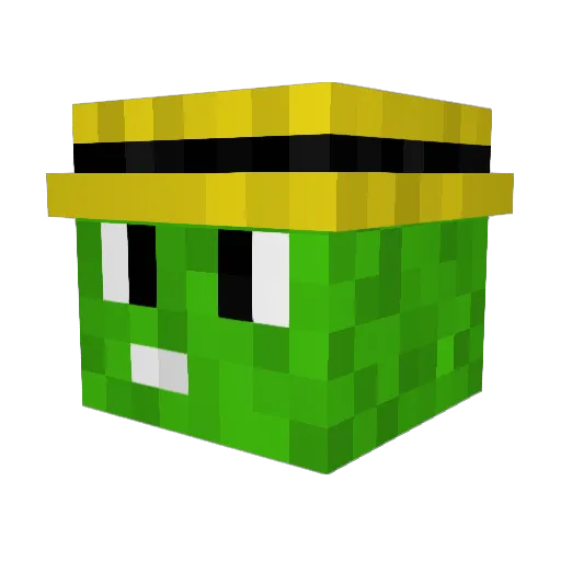 Kikadass Minecraft avatar head, 3D render