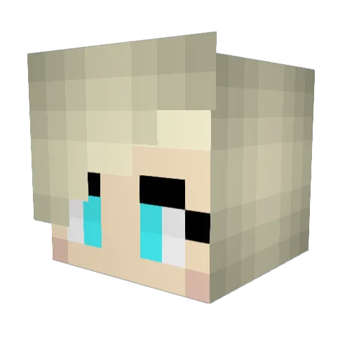 Kikaidono Minecraft avatar head, 3D render