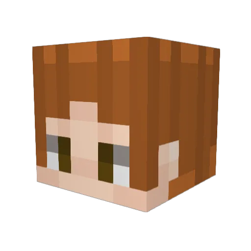 Kikansha0 Minecraft avatar head, 3D render