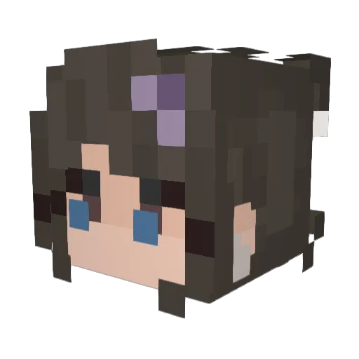 KikarUwUz Minecraft avatar head, 3D render