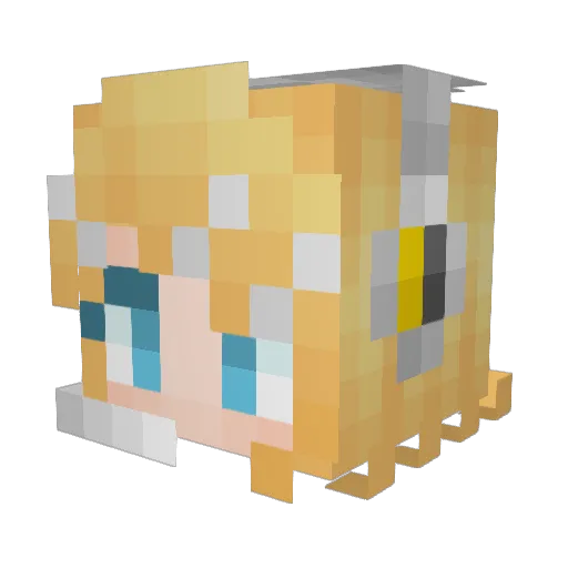 Kikarae3 Minecraft avatar head, 3D render