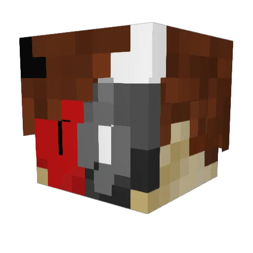 Kikbyte Minecraft avatar head, 3D render