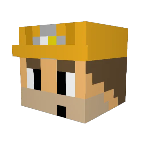 KikeShido Minecraft avatar head, 3D render